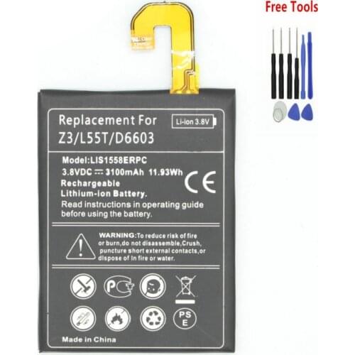 ITopZea 1x 3100mAh LIS1558ERPC Replacement Battery for Sony Xperia Z3 L55T L55U D6653 D6603 D6633 D5803 D5833 D6616 D6708 + Tool