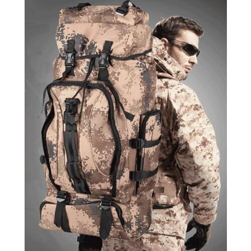 90L Camouflage Waterproof Strong Wear-resistant Mountaineering Bag Large Capacity Backpack for Outdoor Activities