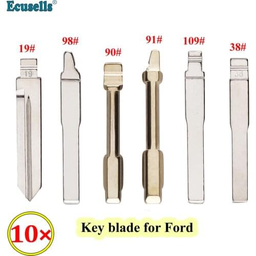 10PCS/LOT #19 #38 #90 #91 #98 #109 KD/Xhorse HU101 FO21 FO38 blank key For Ford Fusion Focus Mondeo Fiesta Galaxy Flip Key Blade