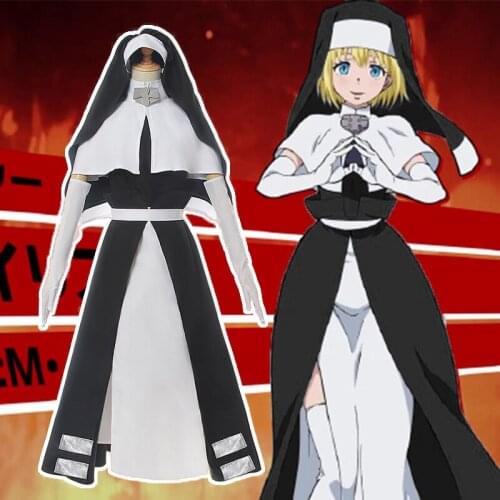 Anime Comic Fire Force Cosplay Costumes Iris Cosplay Costume Dress Girls women Clothes nun sister Costume Long Dresses Adult