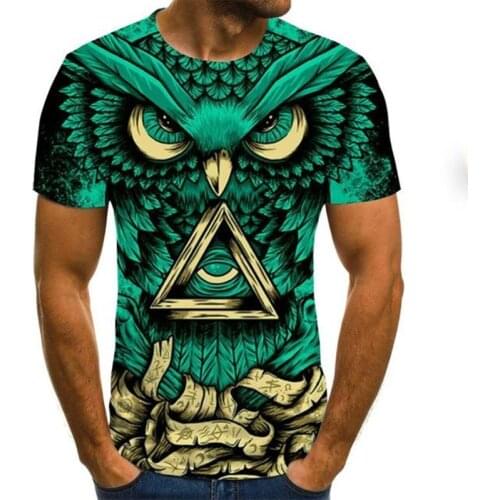 Wolf 3d Print Cool T -Shirt Men Women Fashion Eagle 3d Hip Hop Tshirt Print Animal Short Sleeve Summer Top Tees T Shirt Male 6xl