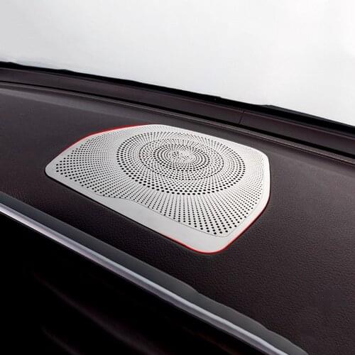 Dashboard Speaker Cover Trim Stickers For Mercedes Benz W205 GLC Car Tweeter Audio Loudspeaker Center Control Outer Case Shell