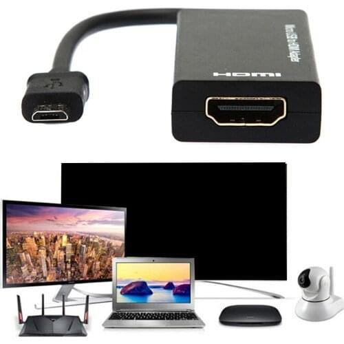 Micro USB To Cable 1080 P Hd Tv Adapter Digital Video Audio Converter Connector For Laptop Phone With MHL Port 5 pin Version