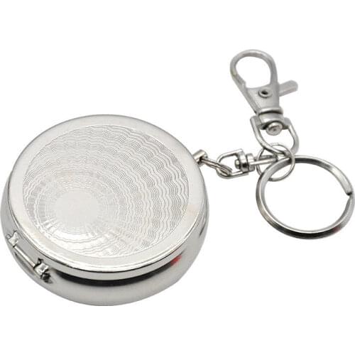 Mini Portable Pocket Purse Ashtray Keychain with Cigarette Holder with Keychain