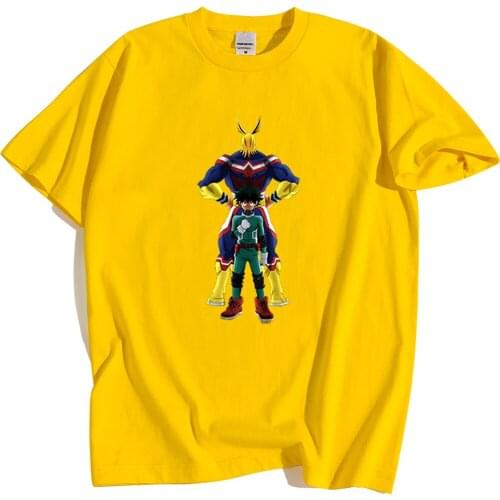 My Hero Academia All Might Print Tshirts Mens Comfortable Tee Clothes Clothing Summer Casual Loose Loose Loose Men T Shirt New