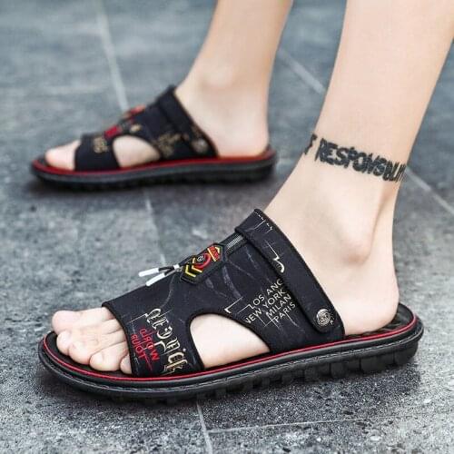 Men Sandals New Summer Men Outdoor Casual Shoes Non-Slip Breathable Beach Sandals Two Ways Wearing Shoes Sandalias Hombre