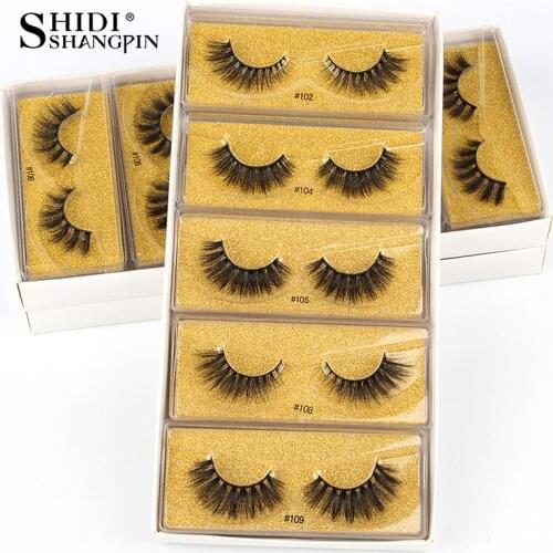 10/20/100 Pairs 3D Mink Lashes Wholesale Faux Thick Long Wispy Natural False Eyelashes Extension Cosmetic Makeup Mink Lashes