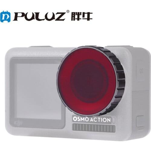 Puluz Diving Filter Red Underwater Photographic Lens Dive Filter For DJI Osmo Lingmou Action Sports Camera Accessories