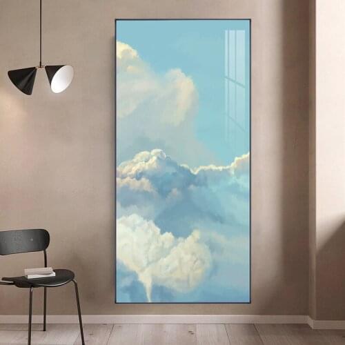North Europe cloud color poster printing blue sky wall canvas art painting living room bedroom aisle home decoration painting