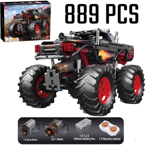 MOULD KING Building Blocks High-Tech APP RC Motorized Flame Climbing Truck Model Assembly Bricks Kids DIY Toys Christmas Gifts