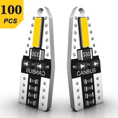 100X T10 W5W LED Canbus Bulb for Mercedes W203 W205 W204 W211 W212 Car Interior Dome Light Trunk Lamp Parking Lights Error Free