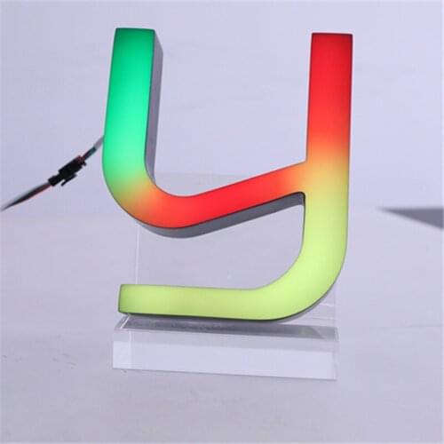 Customized Colorful Black and White Acrylic Letter RGB Led Sign for Coffee Bar Wall