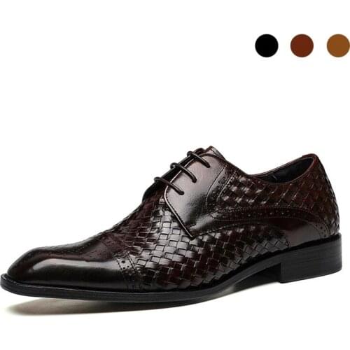 Derby Dress Bridegroom Black Shoes Genuine Leather Designer Handmade Best Men Shoes Original Casual Business