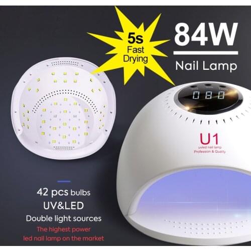 Oakmoss 84W Ultra High Power 42LEDs Professional LED UV Nail Lamp Led Nail Light Nail Dryer UV Lamp
