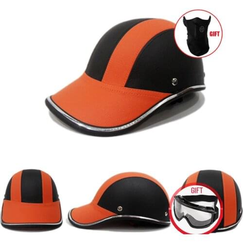 Motorcycle Vintage helmets Baseball Cap Half face Retro Casco Casque Moto Leather chopper bikes Scooter Headgear helmets