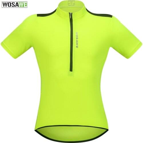 WOSAWE Mens Summer Cycling Jersey Short Sleeve MTB Bike Jersey Bicycle Printing Shirt Sportswear Ciclismo Clothing