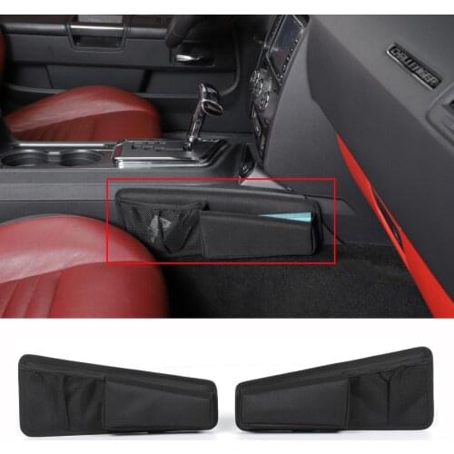 YCCPAUTO 2Pcs Stowing Tidying Oxford Cloth Car Organizer Gear Shift Storage Bag For Dodge Challenger 2009-2014