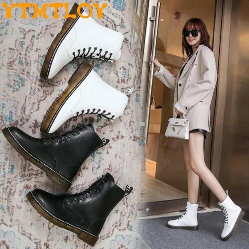 Large size Martin boots women 35-45 autumn and winter new style knight boots high-top fashion all-match flat boots short boots