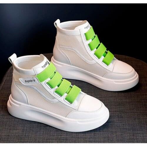 Spring/summer 2021 Small White Shoes Womens Shoes Joker Online Celebrity Breathable Platform Heightening Help Casual Shoes
