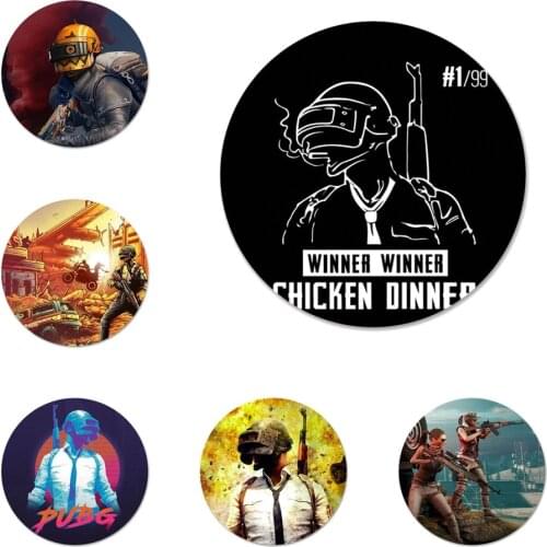 58mm PUBG Game Art Icons Pins Badge Decoration Brooches Metal Badges For Clothes Backpack Decoration