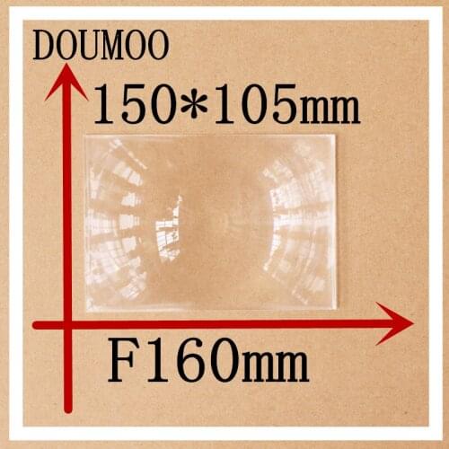 1 pcs / lot size 150*105 MM Focal length 160 mm Acrylic fresnel Lens Rectangle Concentrated amplification fresnel lens solar