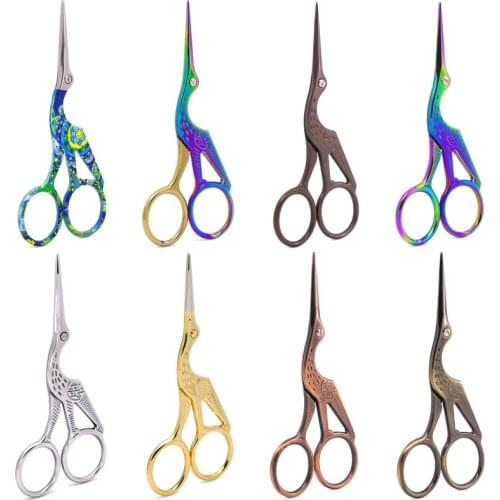 1Pcs Crane European-style Vintage Scissors Seamstress Plum Blossom Tailor Scissor Antique Sewing Scissors For Needlework