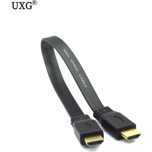 1pcs High Quality 30cm Full HD Short HDMI-compatible Cable Support 3D Male To Male Plug Flat Cable Cord For Audio Video HDTV TV