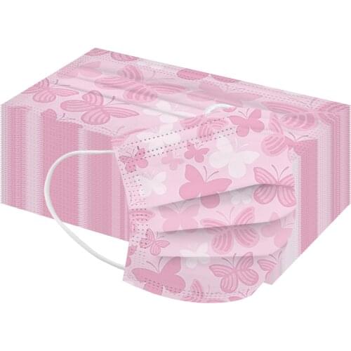 10pcs Childrens Tie-dyed Disposable Protection Industrial Three Layer Face Mask Halloween Masks Cosplay Mascarillas Masker