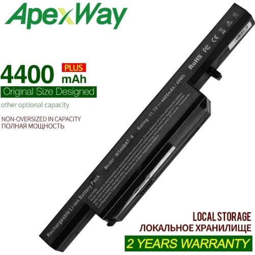 ApexWay 4400mAh 10.8V/11.1V Laptop Battery W540BAT-6 FOR CLEVO W550SU1 W550SU2 W551SU1