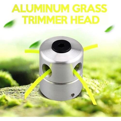 Aluminum Grass Trimmer Head with 4 Lines Brush Cutter Head Lawn Mower Accessories Cutting Line Head for Strimmer Replacement
