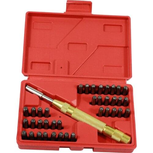 38x Alloy Steel Letter and Number Stamp Automatic Letter Number Stamping Metal Punch Stamp Set Tool Easy and Convenient to Use