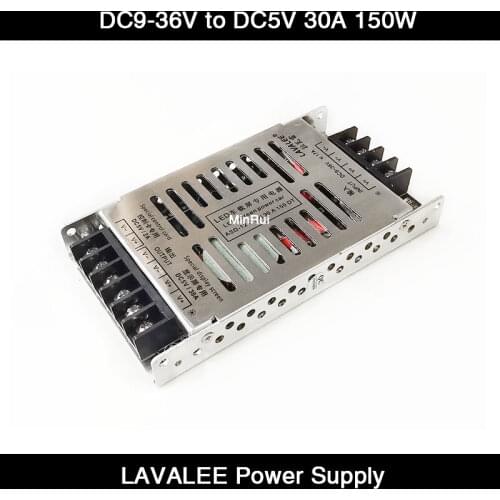 HD LAVALEE ASD-12D5N30A150ET Vehicle LED Screen / Car Power Supply Input Voltage DC9~36V To DC 5V 30A 150W
