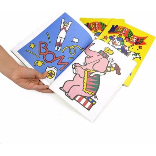 1pcs Coloring Cartoon Book Magic Medium Size Magic Book Multicolour Book Child Magic Props Professional Magician Trick