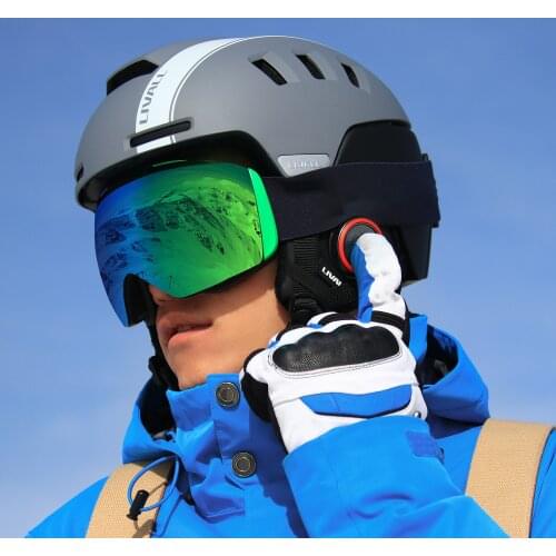 LIVALL&Smart4u RS1 Outdoor Sport Ski Snow Helmet Shield Snowboard Bluetooth Phone Helmet SOS Alert Walkie Talkie Stereo Speaker