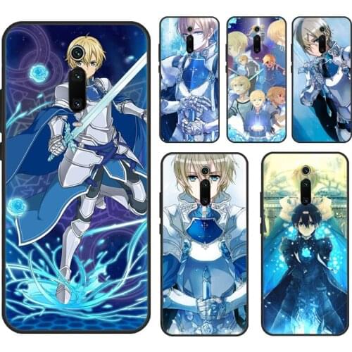 Eugeo Sword Art Online Case For POCO X3 F2 Pro F1 Cover For Xiaomi Mi 10 Ultra Note 10 Lite A3 9 9T Pro Coque