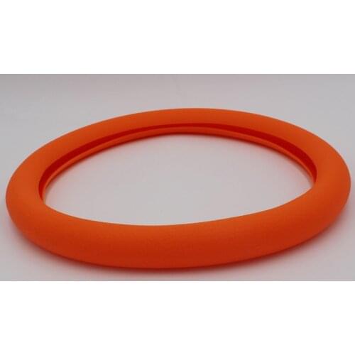 14" 15" 16" Black Steering Wheel Cover Universal Anti-Slip Silicone Steering Wheels Cover W. Grip & Pattern Massaging Grip