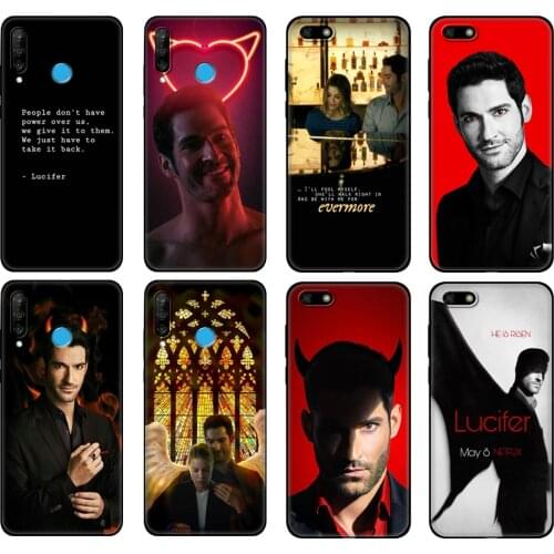 Black tpu Case For Huawei Honor 20 Lite 10 10i 20S 30S 30 Case Honor 7A 5.45 7s 7C 5.7 Case Cover Lucifer TV Show