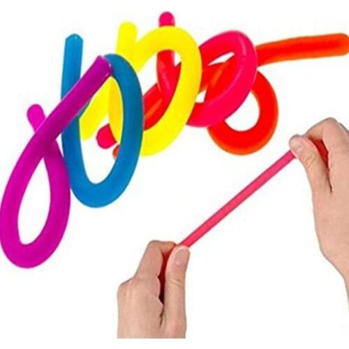Stretchy String Neon Flexible Glue Elastic String Rope Sensory Decompression Kids Novelty Toys Anti-Anxiety Toy LX8043