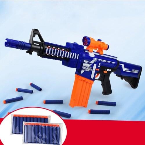 Electric 10 Rounds Sniper Soft Bullet Gun Child Battle Parent-child Interactive Shooting Toy Gun Plastic Weapon Model Gift