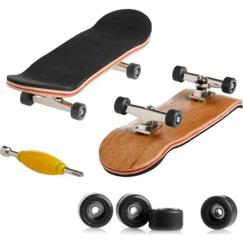 Wooden Fingerboard Professional Finger SkateBoard Wood Basic Fingerboars With Bearings Wheel Foam Tape Set Finger Skateboards