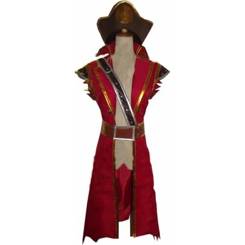 2018 LOL Gangplank Cosplay Costume With Hat
