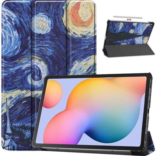 Nice Printed Tablet Case For Samsung Galaxy Tab S6 Lite 10.4 2020 SM-P610 SM-P615 10.4 inch Folding PU Leather Flip Stand cover