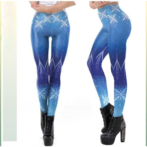 New Sexy Ice Snow Princess 3D Prints Women Girls Elastic Fitness Gym Sport Workout Leggings Yoga Pants Dropshipping Sweatpants