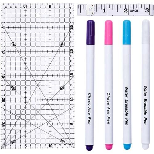 LMDZ 15*30cm Patchwork Ruler Quilting Tools High Grade Acrylic Material Transparent Ruler And Marker Pen School Supplies