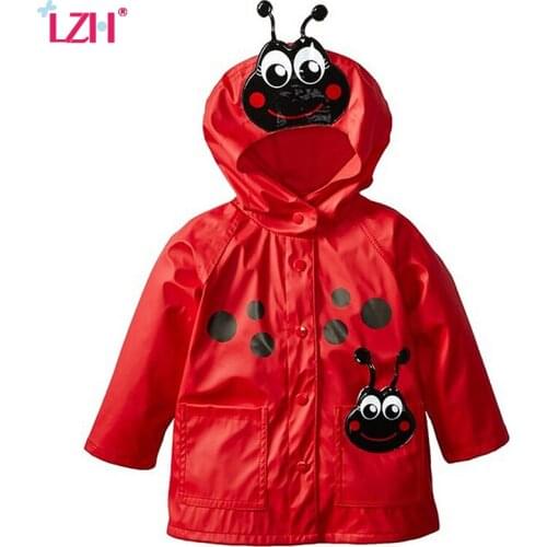 LZH 2021 Spring Baby Boys Girls Jacket Coat Kids Hooded Waterproof Raincoat Coat Jacket For Boys Windbreaker Children Clothes