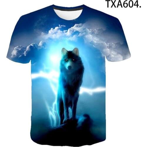 2020 New Summer Animal Wolf 3D T shirt Men Women Children Fashion Streetwear Boy Girl Kids Printed T-shirt Cool Tops Tee