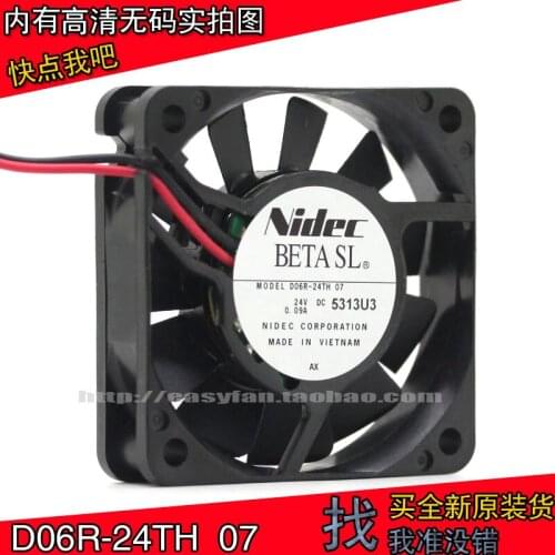 NEW NIDEC D06R-24TH 07 24V 0.09A 6015 6cm Frequency converter cooling fan