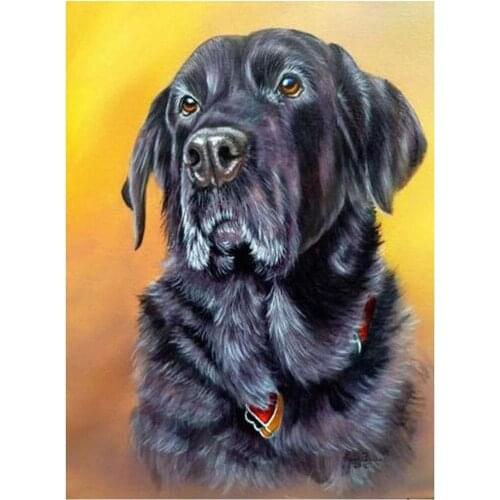 Animal Dog Labrador DIY 11CT Cross Stitch Embroidery Kits Craft Needlework Set Printed Canvas Cotton Thread Home Room
