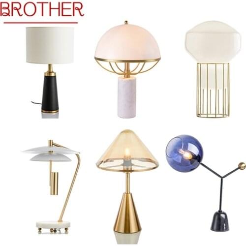 BROTHER Modern Ceramic Table Lamps For Bedside Variety Design E27 Desk Lights Home LED Decoration Foyer Living Room Hotel