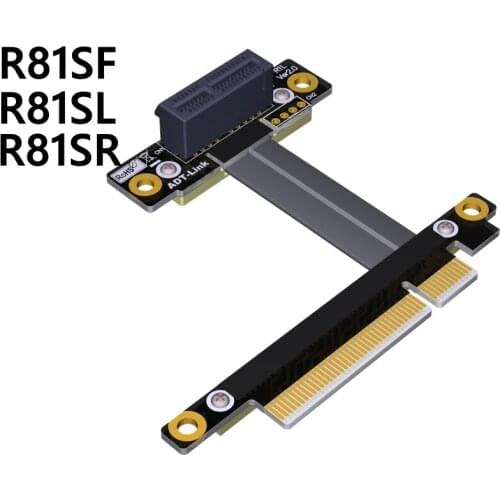 PCI-E x8 To x1 extension cable 8x PCIe 3.0 network card NVMe SSD 1x to 8x adapter PCI-Express Cables Flexible Flat Cable